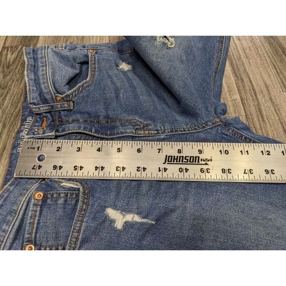 (3/$35) Wild Fable Size 4 Distressed High Rise Skinny Cropped Denim Blue Jeans - Picture 10 of 11